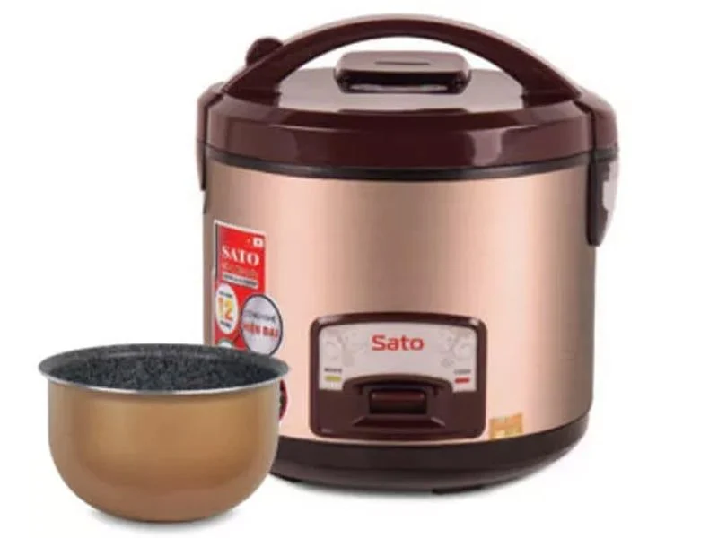 Nồi cơm điện lòng niêu Sato 18B035 - 1.8 lít 700w - Bảo hành chính hãng 12 tháng
